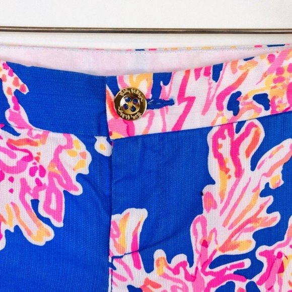 Lilly Pulitzer Blue 5" Buttercup Scallop Hem Short - Picture 7 of 9